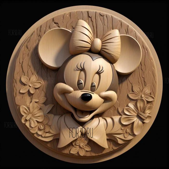 Minnie Mouse 4 stl model for CNC